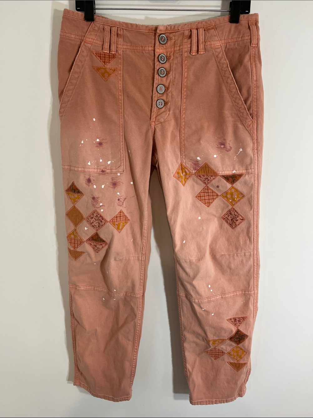 The Wanderer Mid-Rise Relaxed-Leg Pants by Pilcro: Appliqué Edition 28 is